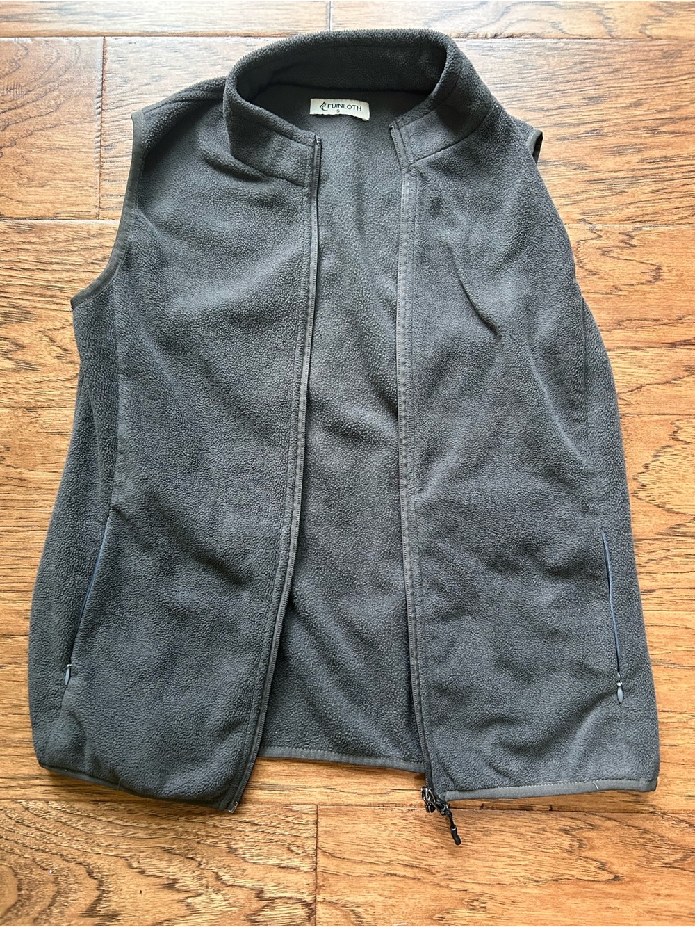 Woman’s Dark Gray Fleece Vest - Full Zip Layer